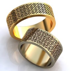 Wedding rings-SET 23 3D Model