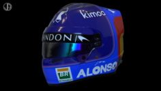 ALONSO Bell racing helmet 2018 3D Model
