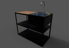 Garden Kitchen Sink 3D Model