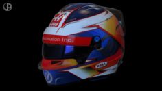 GROSJEAN Bell racing helmet 2018 3D Model
