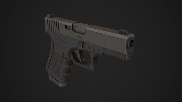 Glock 19 Low Poly 3D Model