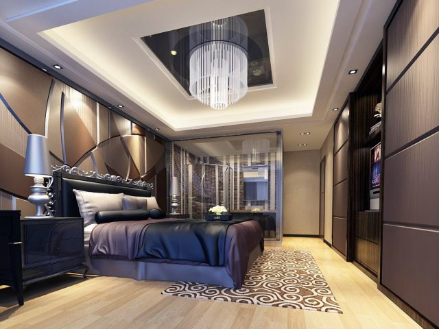 Luxury stylish interior master Bedroom – 03 3D Model