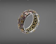 Enamel Ring with diamond 3D Model