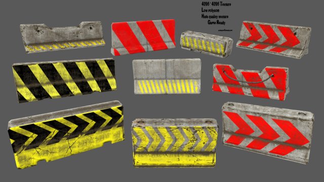 Barrier set 2 3D Model