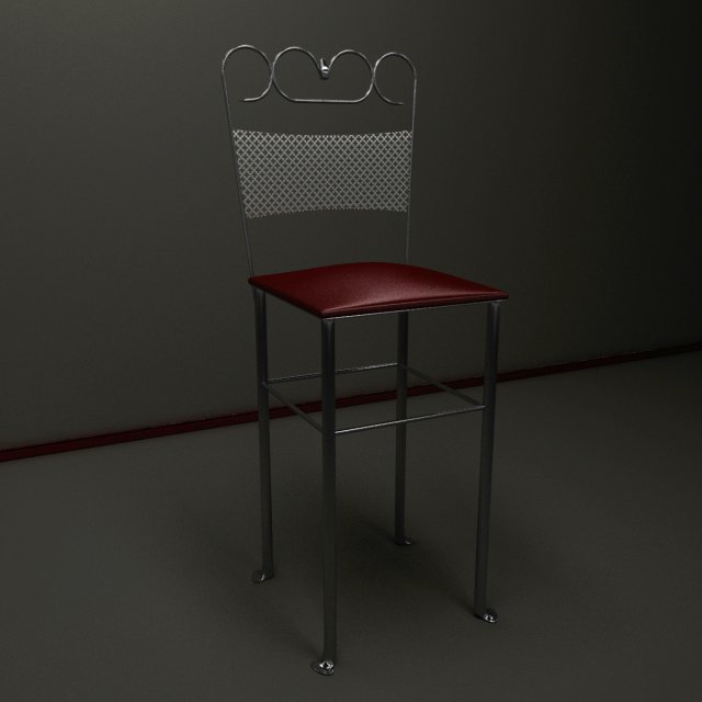 Steel chair 3D Model