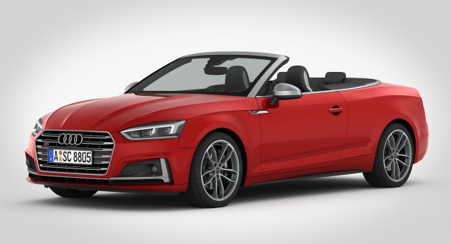 Audi S5 Cabriolet 2018 detailed interior 3D Model