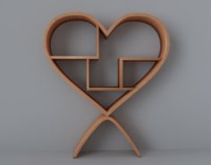 Shelf in the form of heart 3D Model