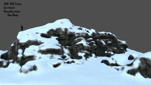 Snow rocks 3D Model