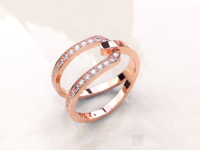 Womens diamond ring 3D Model