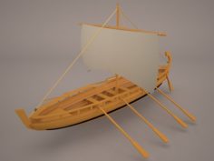 Greek Ancient Boat 3D Model