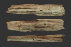Broken Wood Plank 3D Model