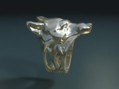 Wolf ring 3D Model