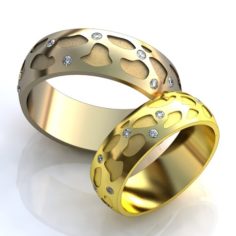 Wedding rings-SET 19 3D Model