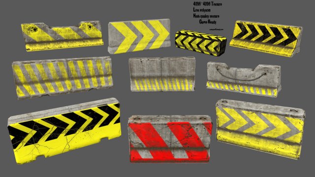 Barrier set 3 3D Model