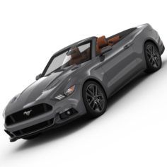 Ford Mustang GT Convertible 2015 detailed interior 3D Model