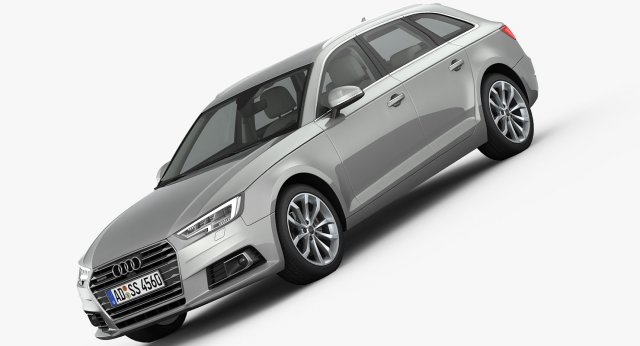 Audi A4 Avant 2016 detailed interior 3D Model