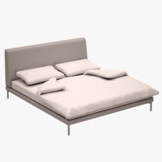 Zanotta Talamo Bed Set 3D Model