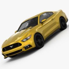 Ford Mustang GT 2015 detailed interior 3D Model
