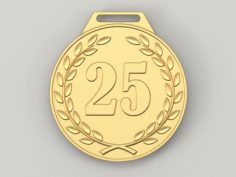 25 years anniversary medal 3D Model