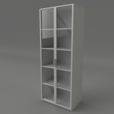 Cabinet with glass dors 3D Model