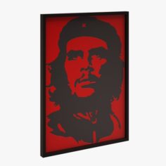 Che Guevara Wall Picture 3D Model