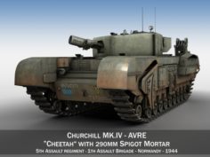 Churchill MK IV AVRE – Cheetah 3D Model