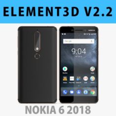 E3D – Nokia 6 2018 Black model 3D Model