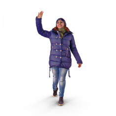 Casual Woman Welcomes 3D Model