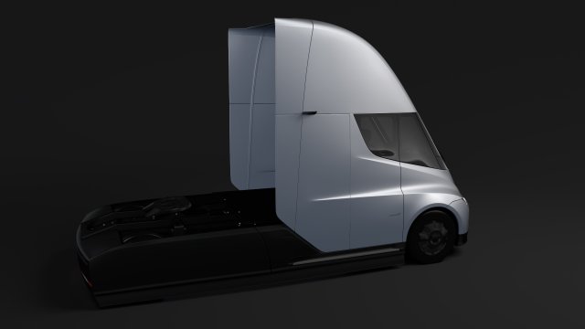 Tesla Semi 2axis 2018 3D Model