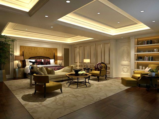 Beautifully stylish and luxurious bedrooms 74 3D Model