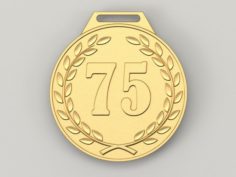 75 years anniversary medal 3D Model