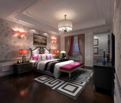 Bedroom – European style -9455 3D Model