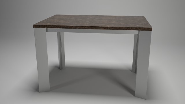 TABLE FOR KITCHEN-DINING ROOM – STEEL-WOOD MATERALS 3D Model