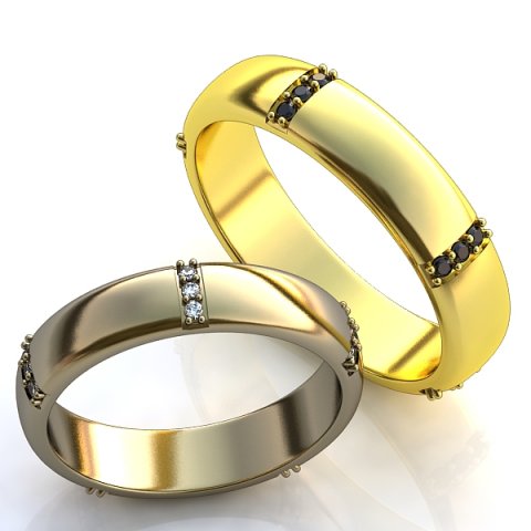 Wedding rings-SET 14 3D Model