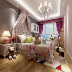 Bedroom – European style -9402 3D Model