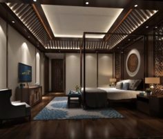 Bedroom – Chinese style -9402 3D Model