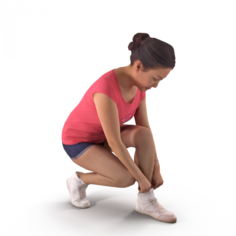 Asian Sport Woman 3D Model