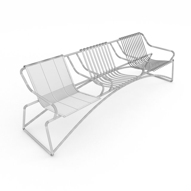 Metal seats home 3D Model