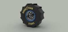 Wheel for mud drag racing 3D Model