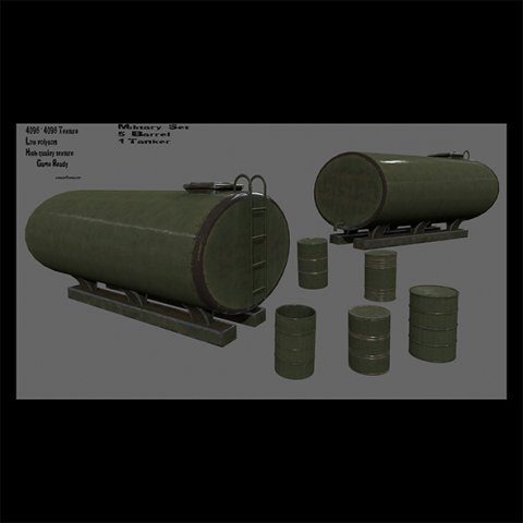 Barrel set 3D Model