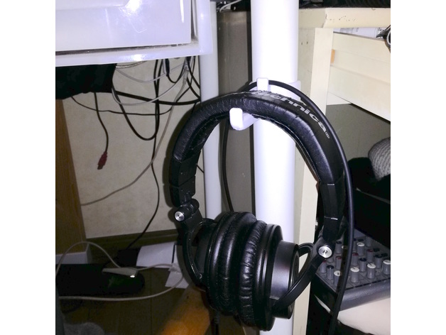 Headphone hook for 40mm pipe 3D Print Model