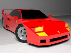 Ferrari F-40 1986 3D Model