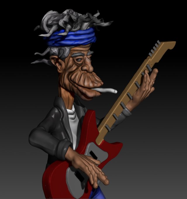 Keith Richards 3D Model