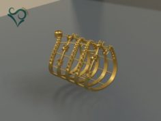 Golden ring 3D print model 3D Model