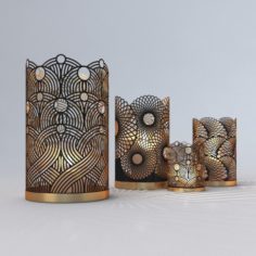 Decorative Openwork Candle Holders 3D Model