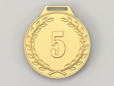 5 years anniversary medal 3D Model