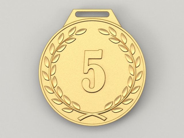 5 years anniversary medal 3D Model