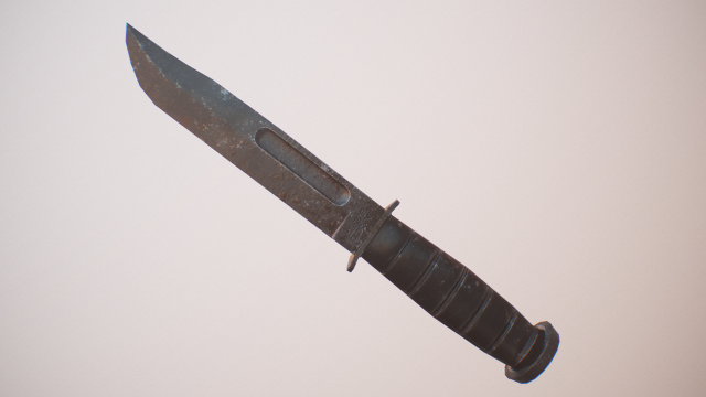 Ka-bar combat knife 3D Model