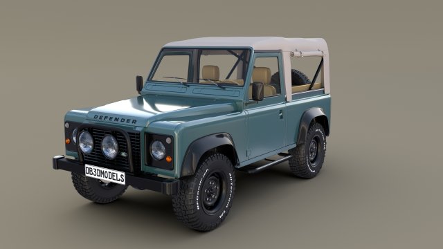 1985 Land Rover Defender 90 with interior ver 1 3D Model