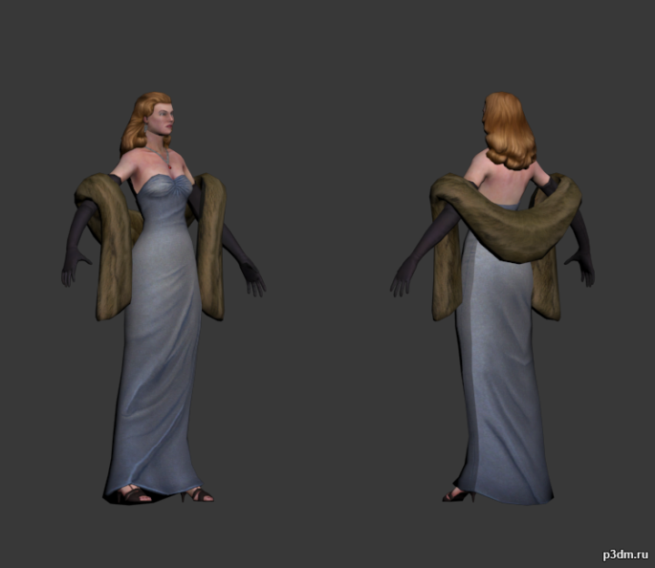 Madame Blance de Grlace 3D Model